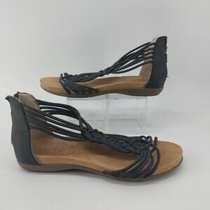 Me Too Black Strappy Sandals RH-Camila Manmade Size 9